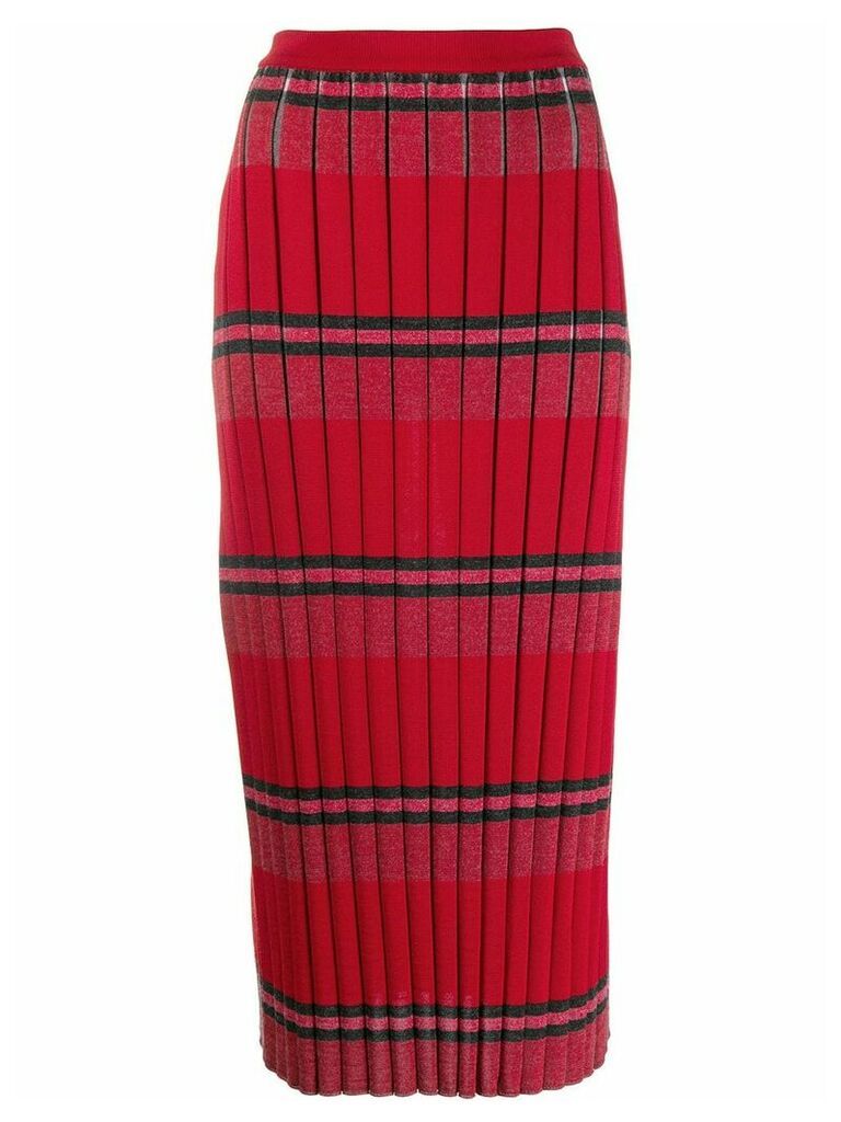 Marni ribbed wool skirt - Red