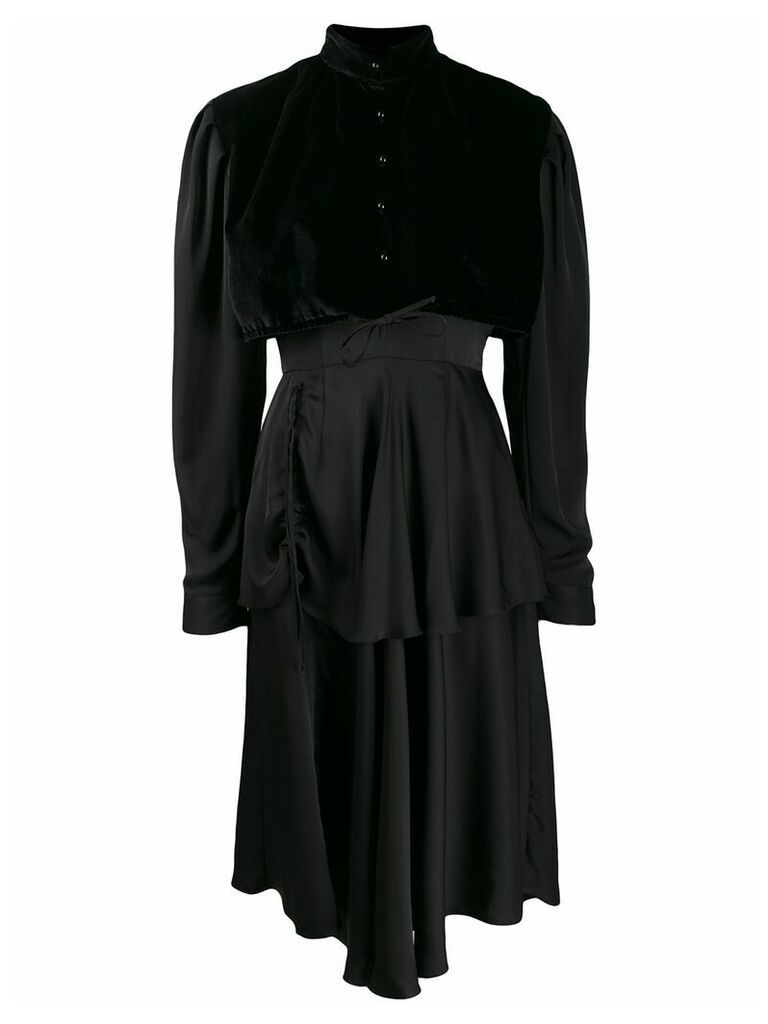 Almaz tiered midi dress - Black