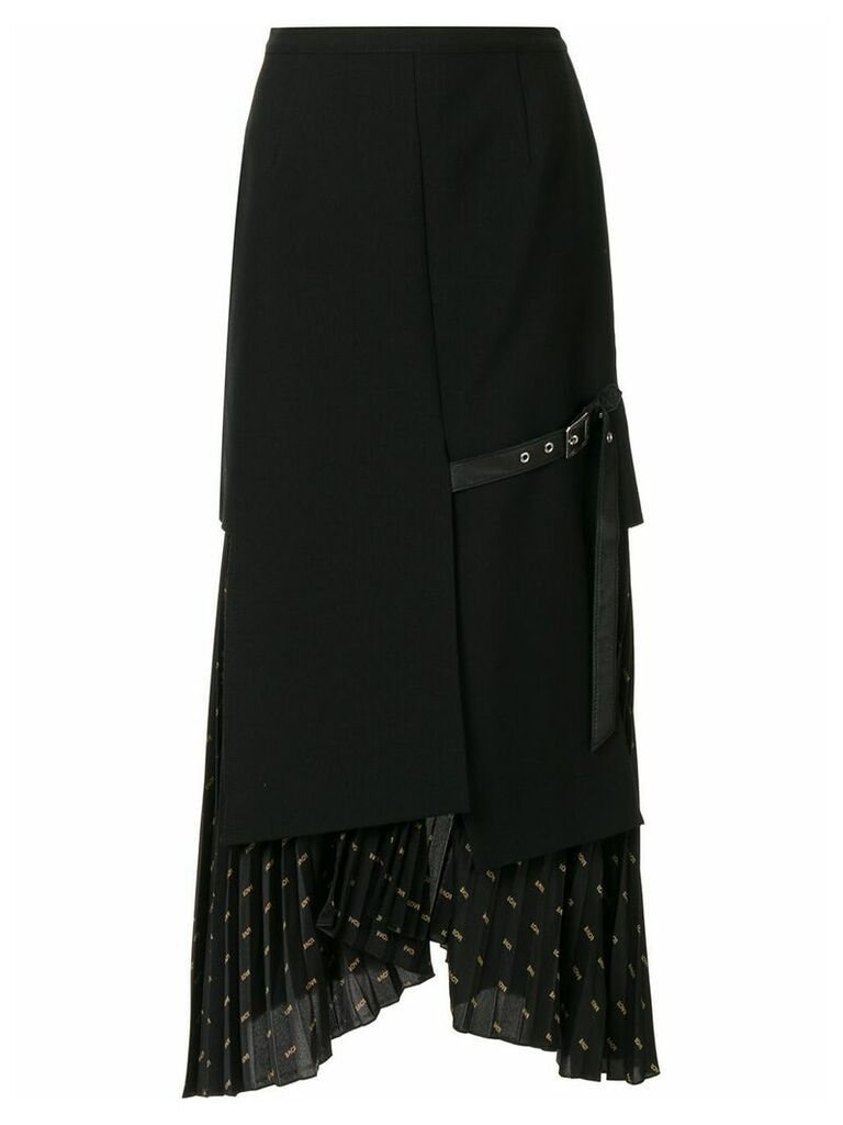 Christian Dada Signature Combined Pleated skirt - Black
