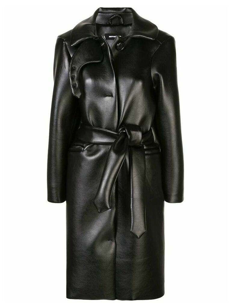 Melitta Baumeister leather look coat - Black