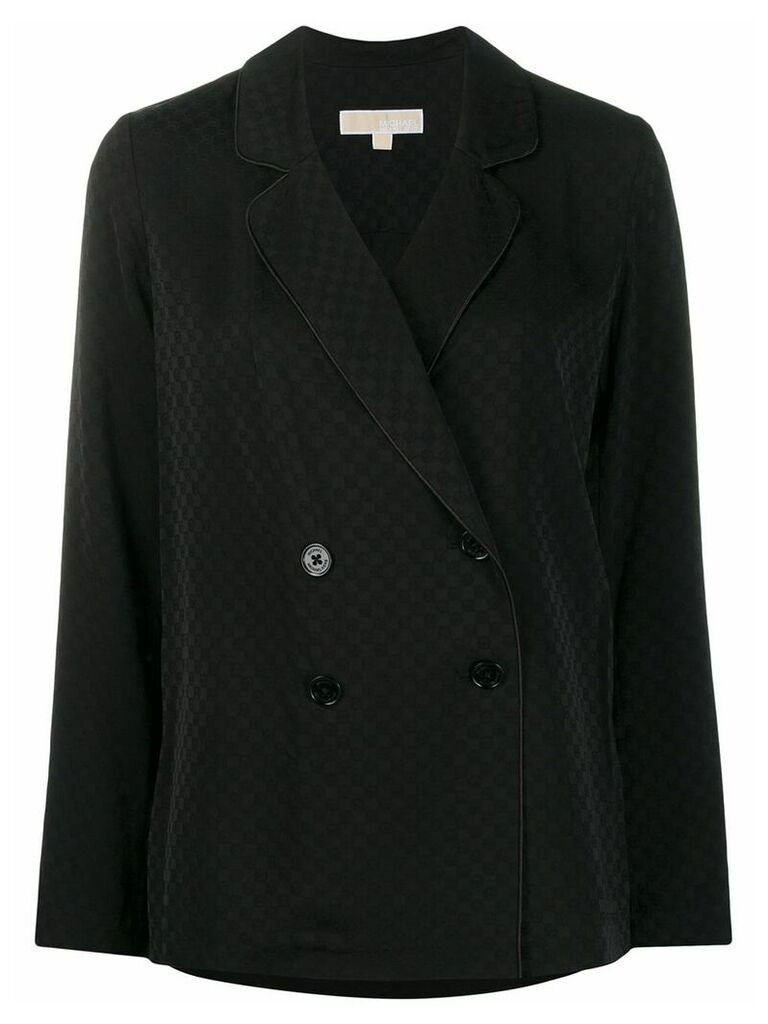 Michael Michael Kors pyjama-style logo jacquard blazer - Black