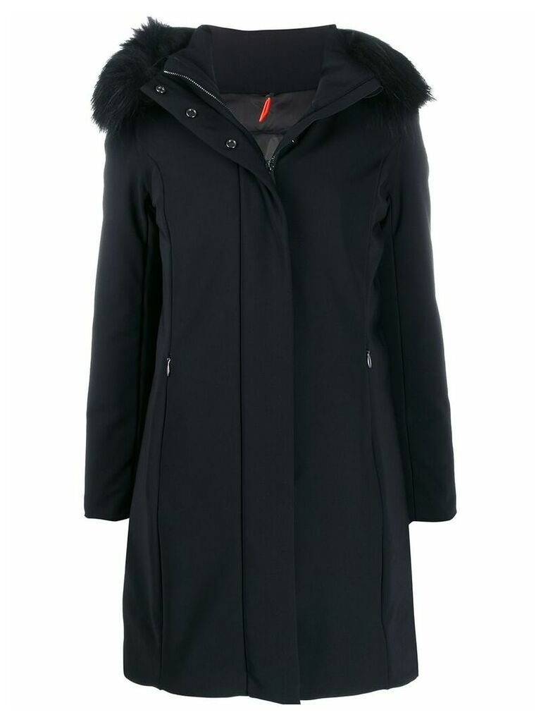 RRD fur-trimmed hood parka coat - Black