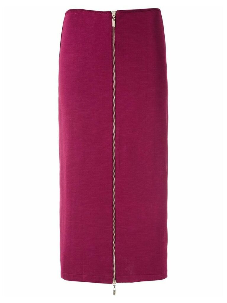Olympiah front zip straight skirt - PINK