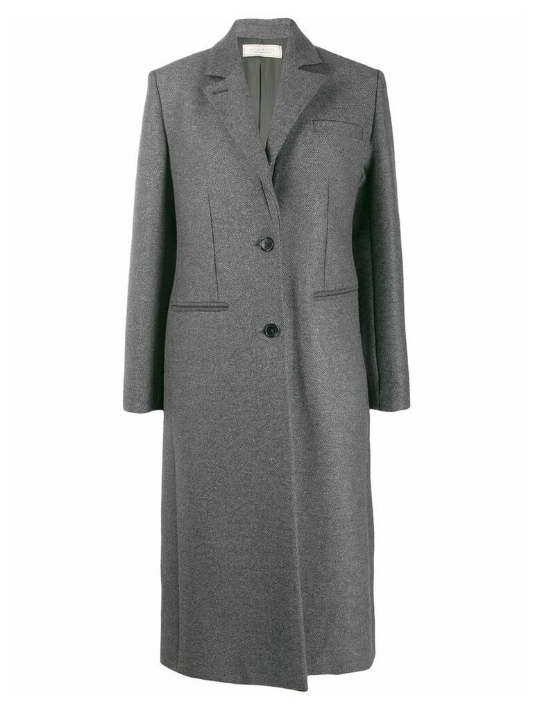 Nina Ricci fitted single-breasted coat - Grey