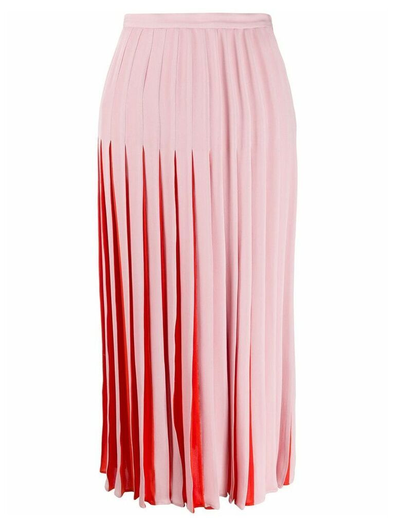 Valentino two-toned pleated skirt - PINK