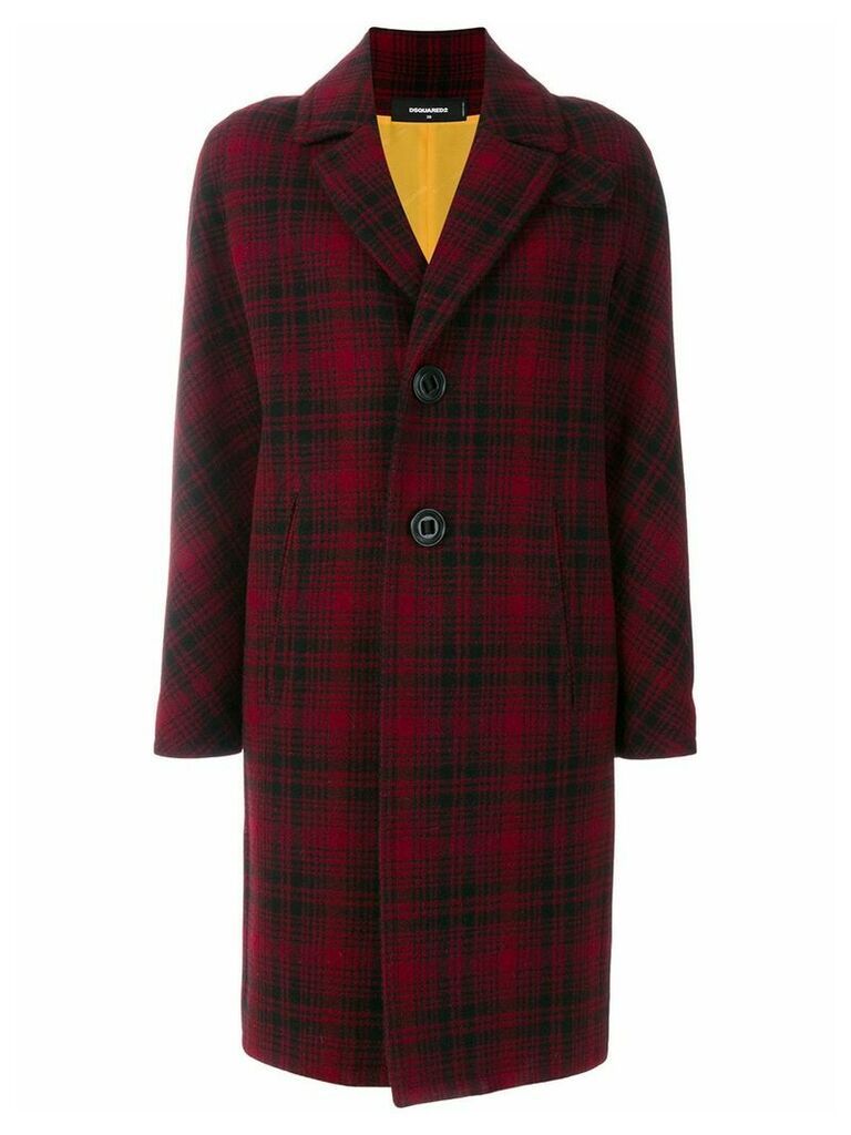 Dsquared2 checked single breasted coat