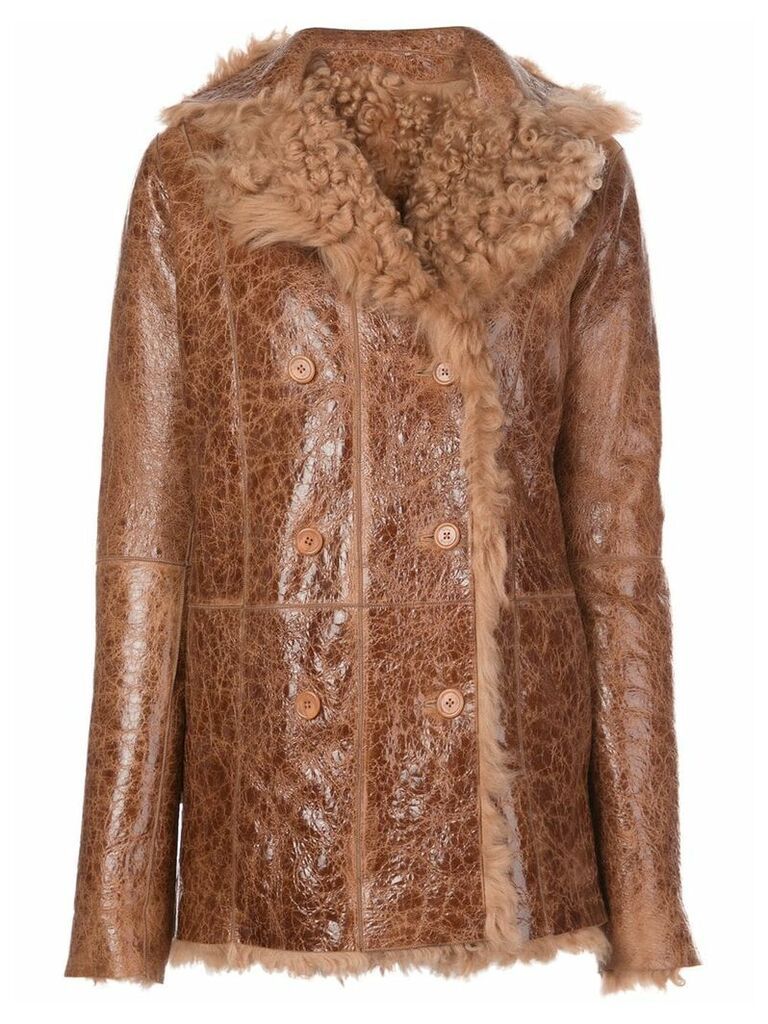 Sies Marjan Pippa reversible shearling coat - Brown