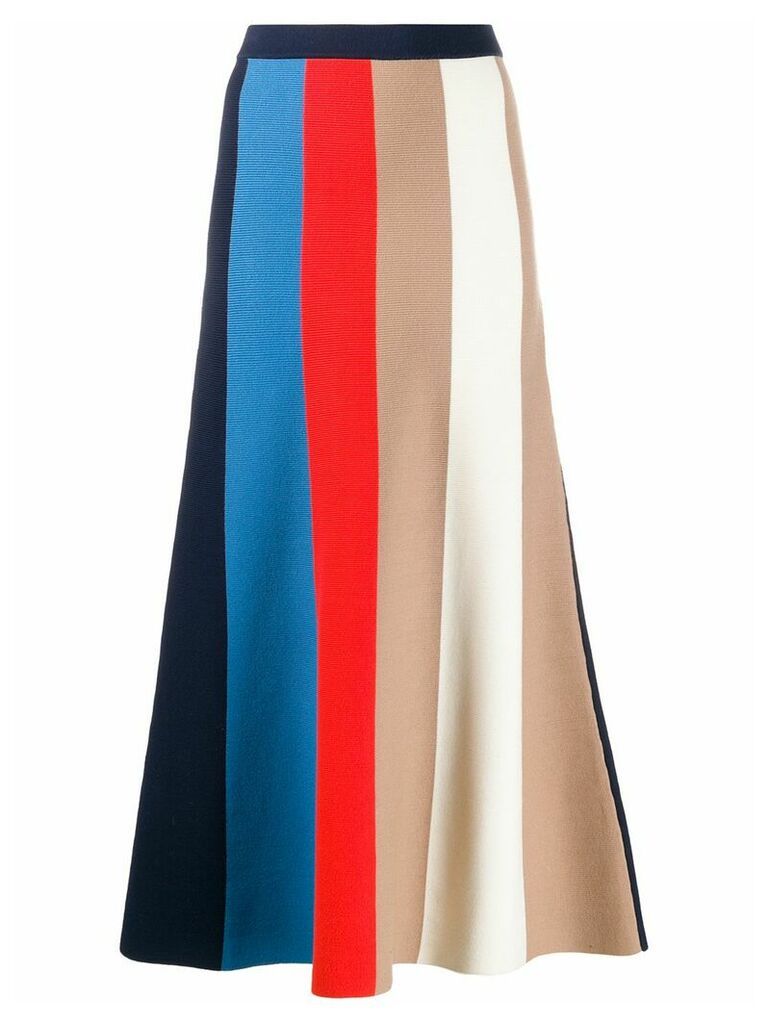 Victoria Victoria Beckham block stripe knit skirt - Blue