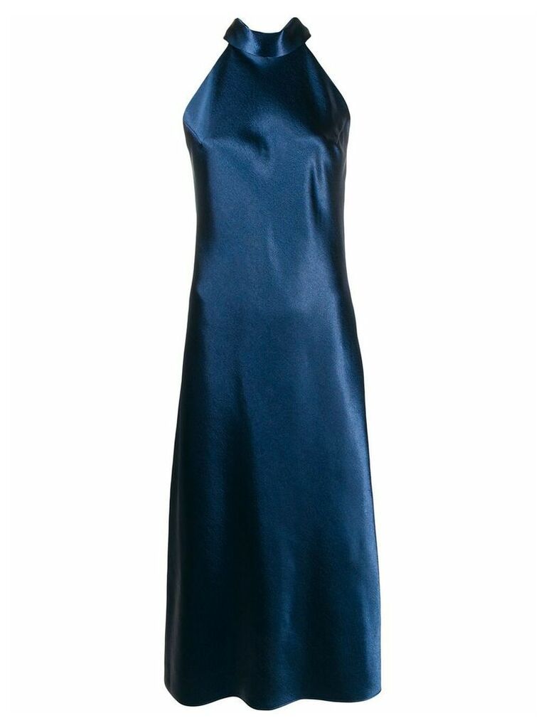 Galvan metallic cropped Sienna dress - Blue