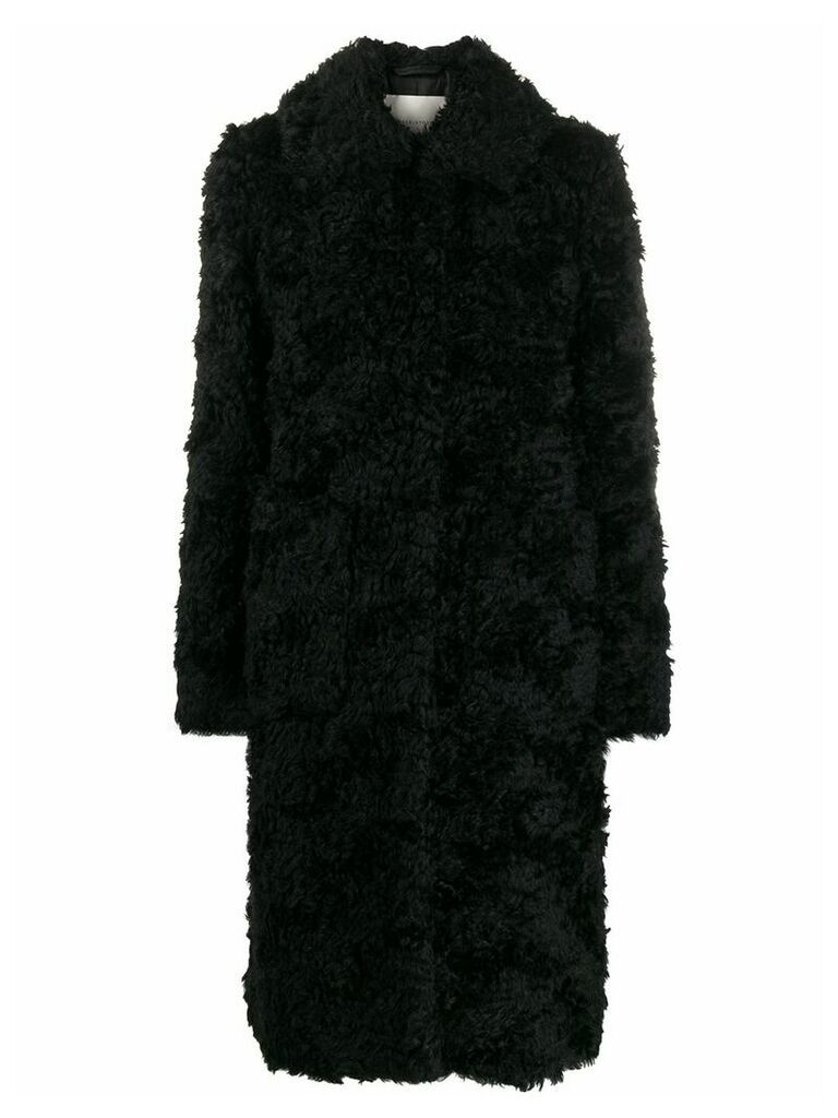 Mackintosh classic collar shearling coat - Black