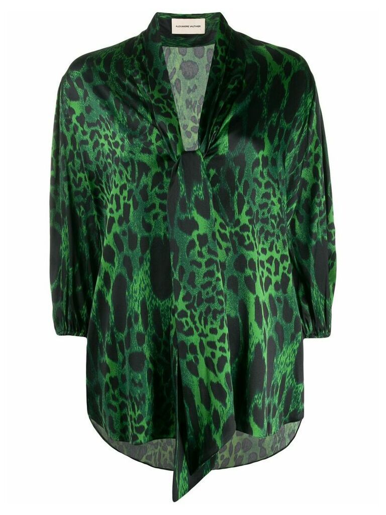 Alexandre Vauthier animal-print blouse - Green