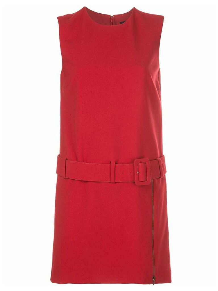 Nicole Miller belted waist dress - Red