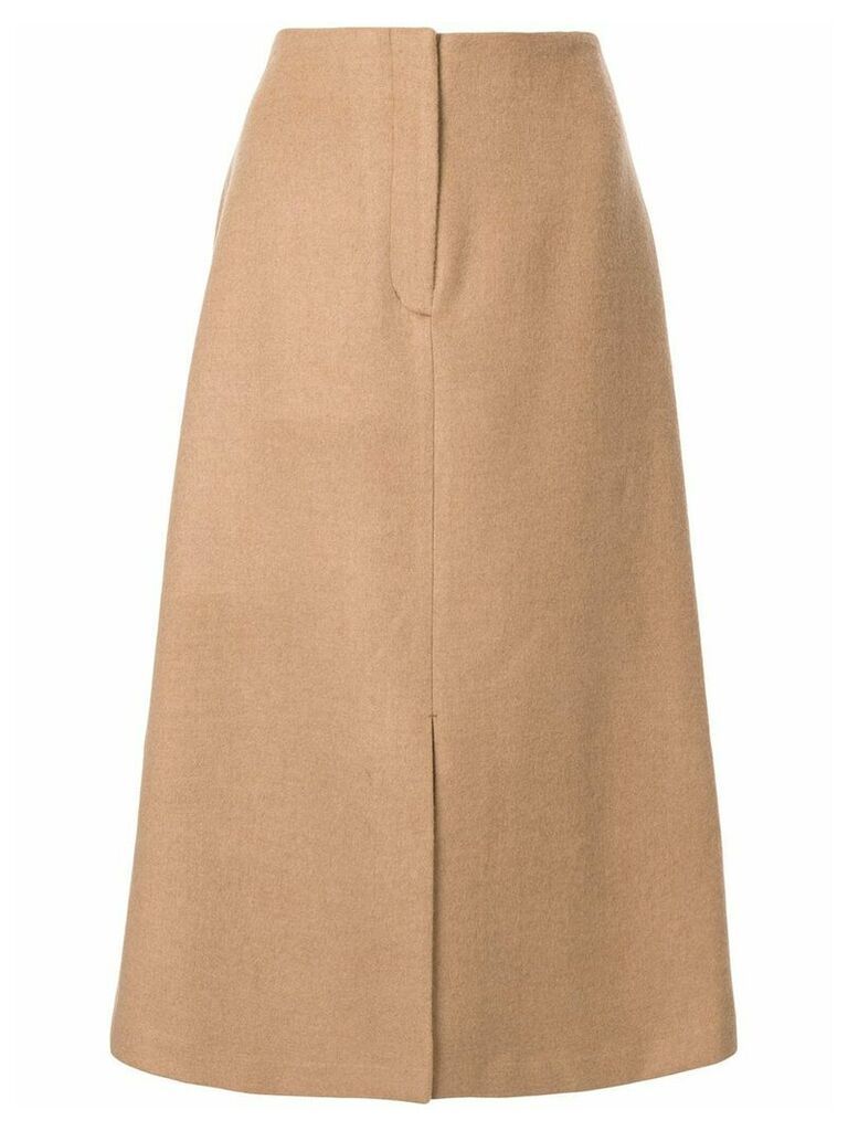 Des Prés front slit skirt - Brown
