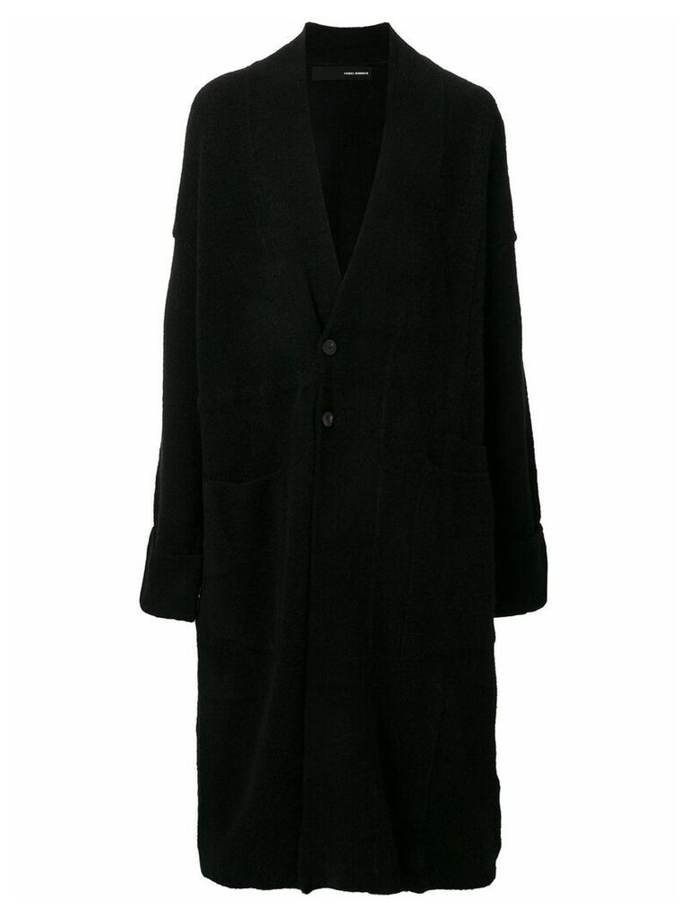 Isabel Benenato knitted midi cardi-coat - Black