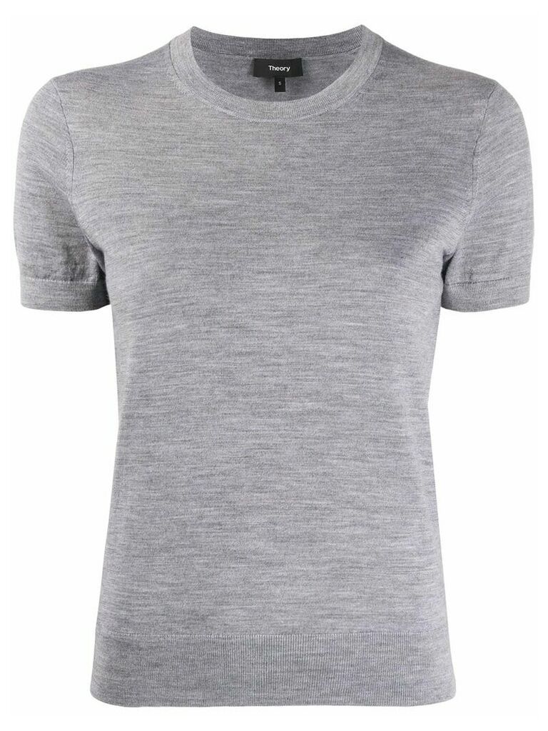 Theory short sleeve knitted top - Grey