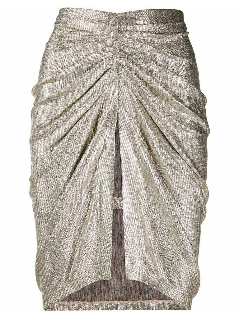 IRO ruched pencil skirt - GOLD