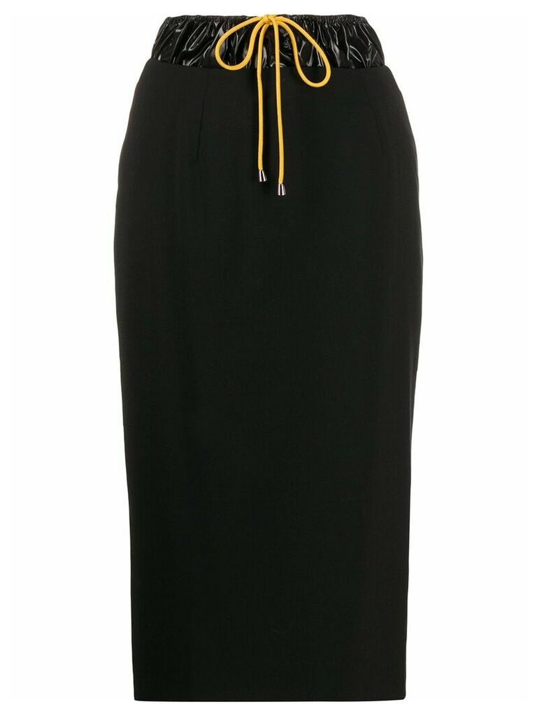 Aalto drawstring waist pencil skirt - Black