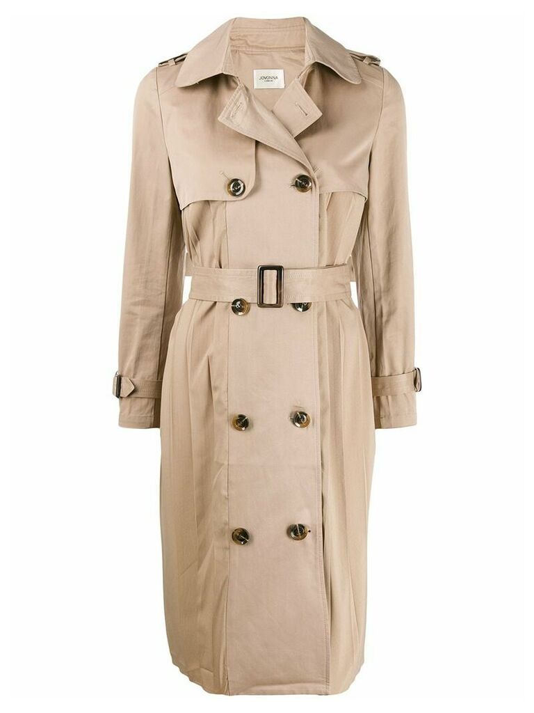 Jovonna double breasted trench coat - NEUTRALS