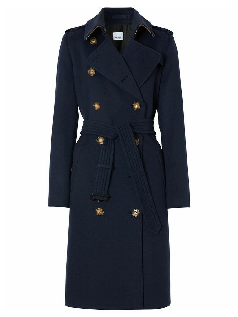Burberry belted trench coat - Blue