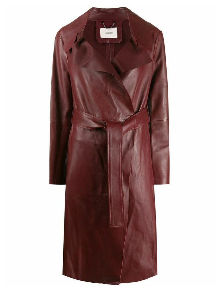 Dorothee Schumacher straight-fit trenchcoat - Red