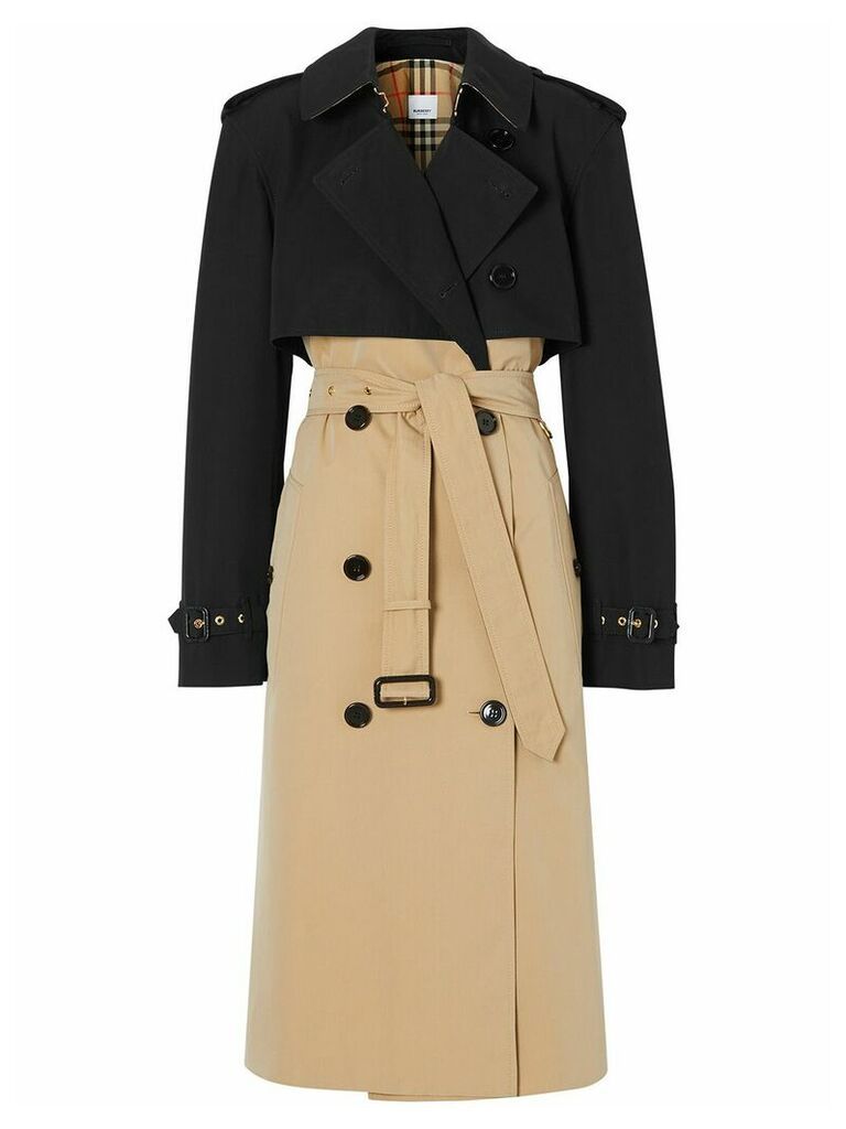 Burberry two-tone reconstructed trench coat - Black
