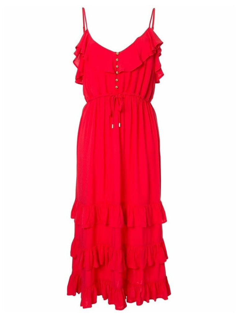 Melissa Odabash Bethan ruffle mini dress - Red