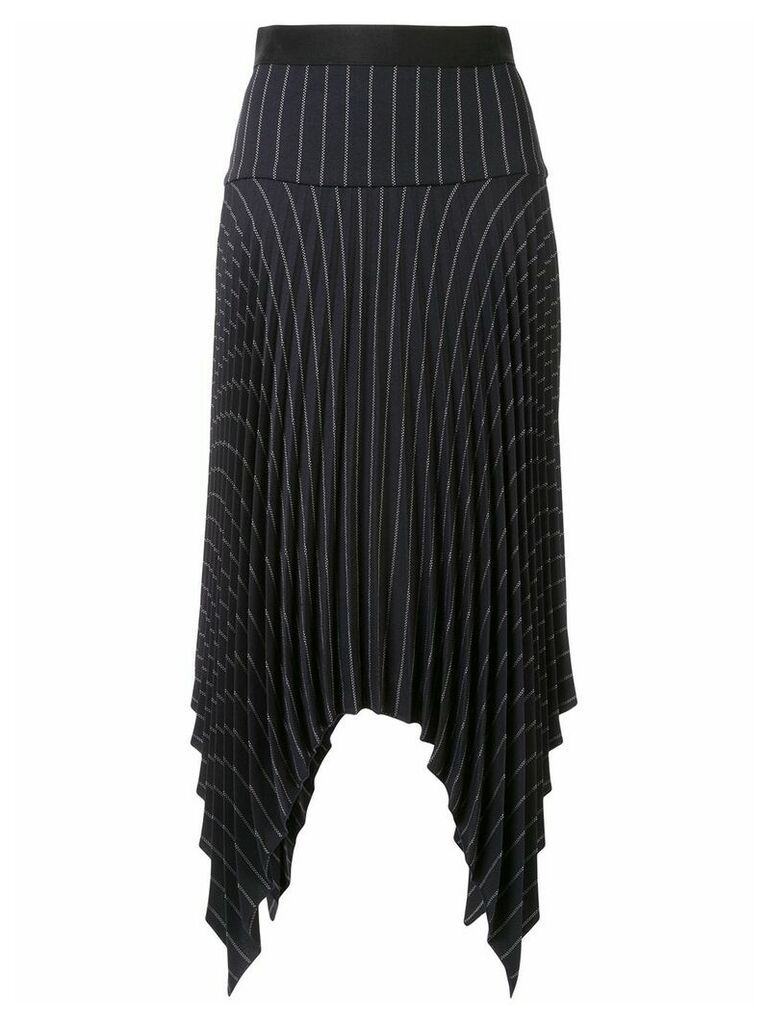 Dion Lee pinstriped pleated skirt - Black