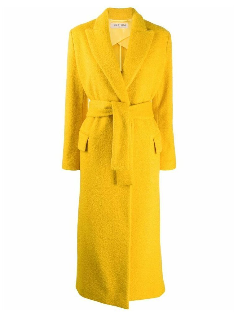 Blanca Vita belted midi coat - Yellow