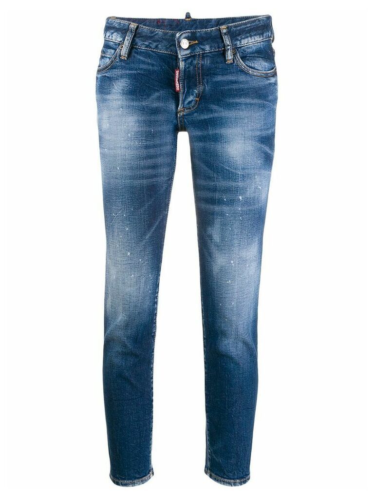 Dsquared2 Icon paint-splattered slim-fit jeans - Blue