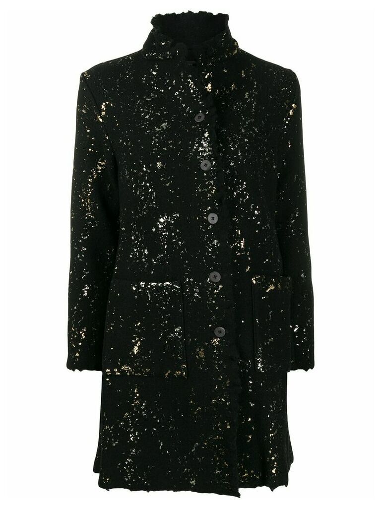 Avant Toi glitter detail coat - Black