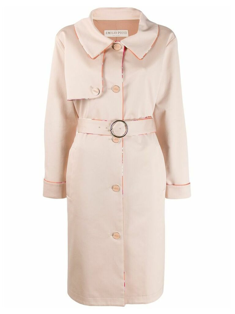 Emilio Pucci belted trench coat - NEUTRALS