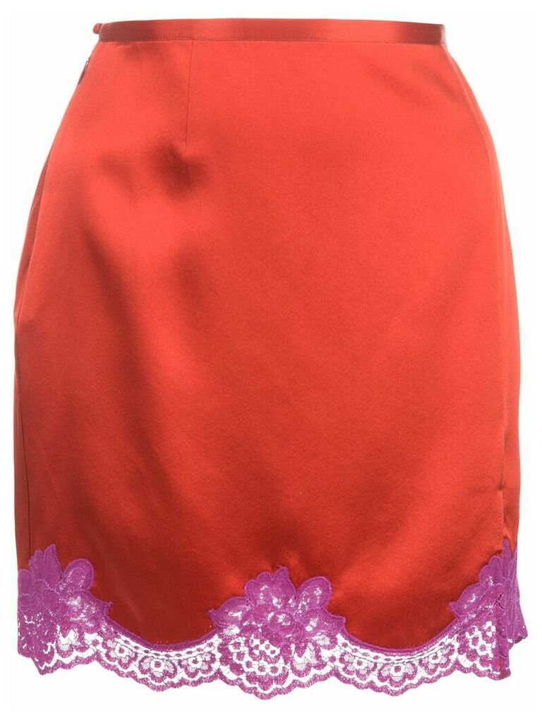 Fleur Du Mal James lace skirt - Red
