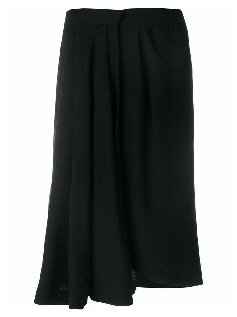 Yves Saint Laurent Pre-Owned side draped detail skirt - Black