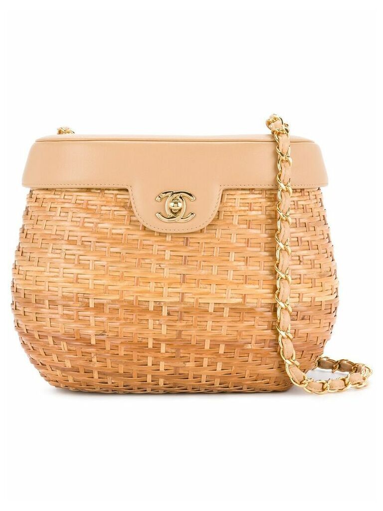 Chanel Pre-Owned 1997-1999 chain basket shoulder bag - Brown