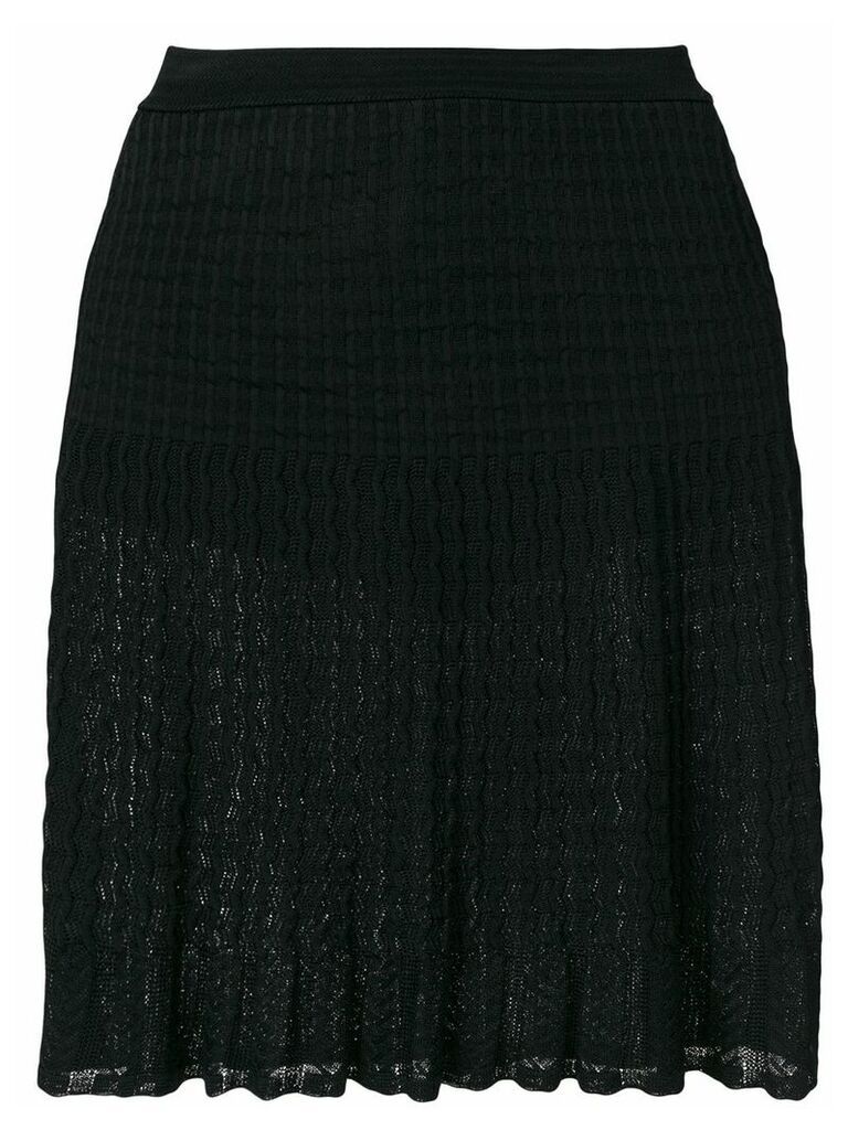 Alaïa Pre-Owned pleated lace skirt - Black