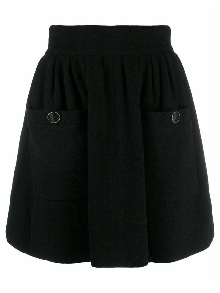 Chanel Pre-Owned 1990's A-line mini skirt - Black
