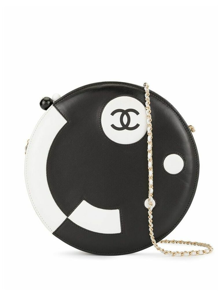 Chanel Pre-Owned 2003-2004 CC round shoulder bag - Black