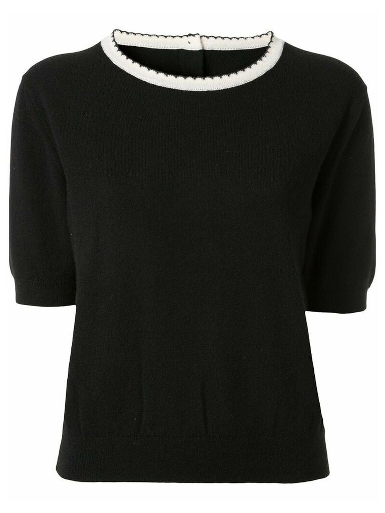 Chanel Pre-Owned short sleeve knit top - Black