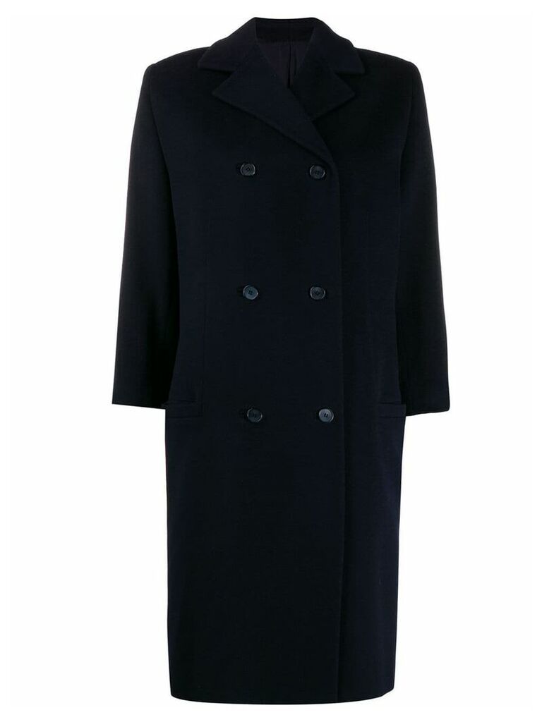 Versace Pre-Owned '1990s double-breasted peacoat - Blue