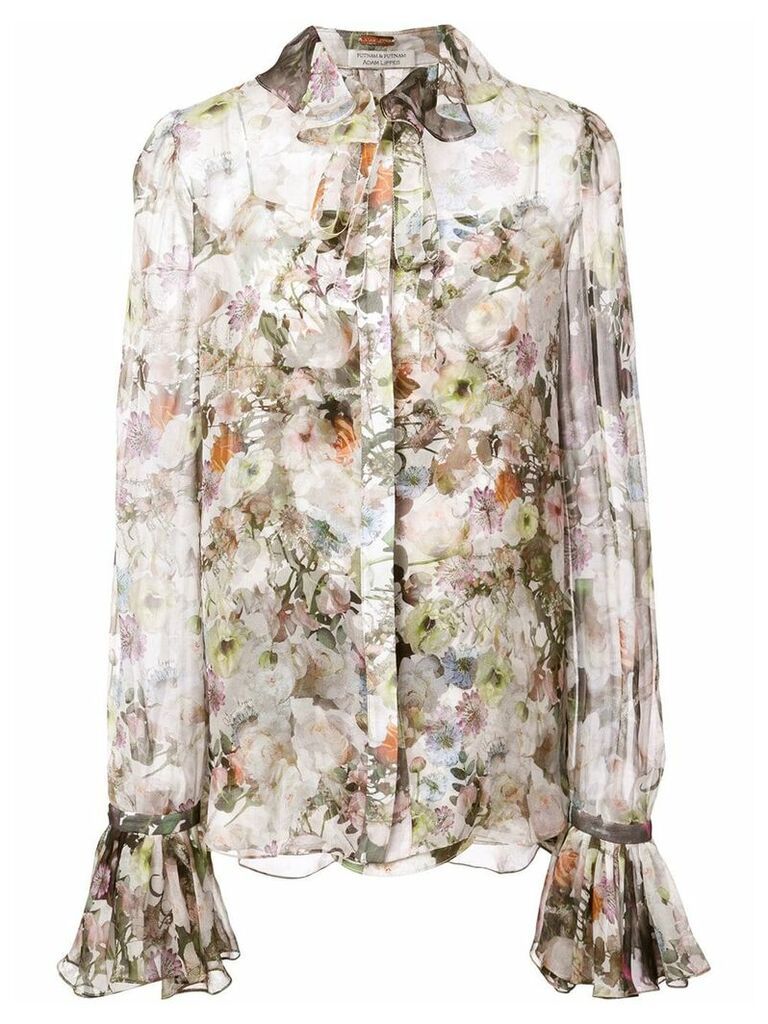 Adam Lippes floral print shirt - Multicolour