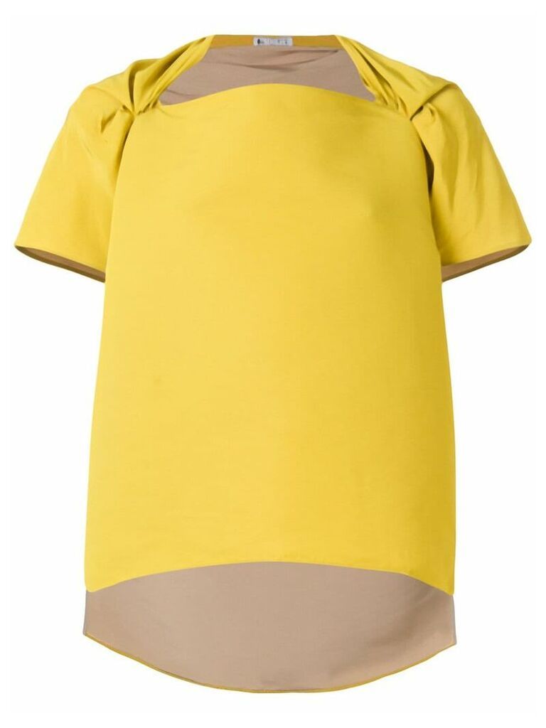 Maticevski asymmetric boxy blouse - Yellow