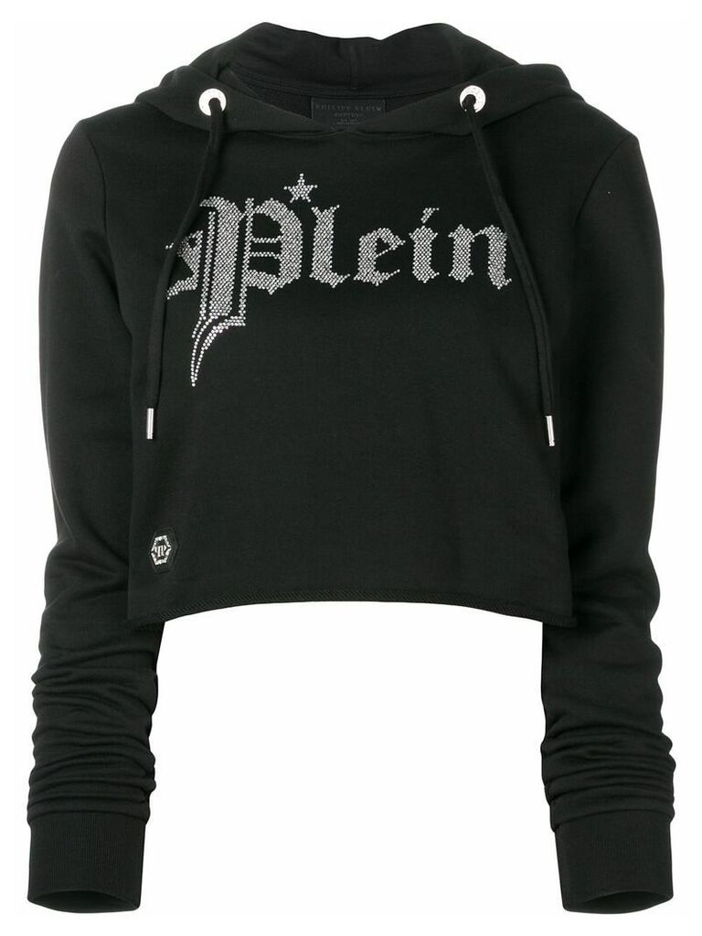 Philipp Plein gothic hooded sweatshirt - Black