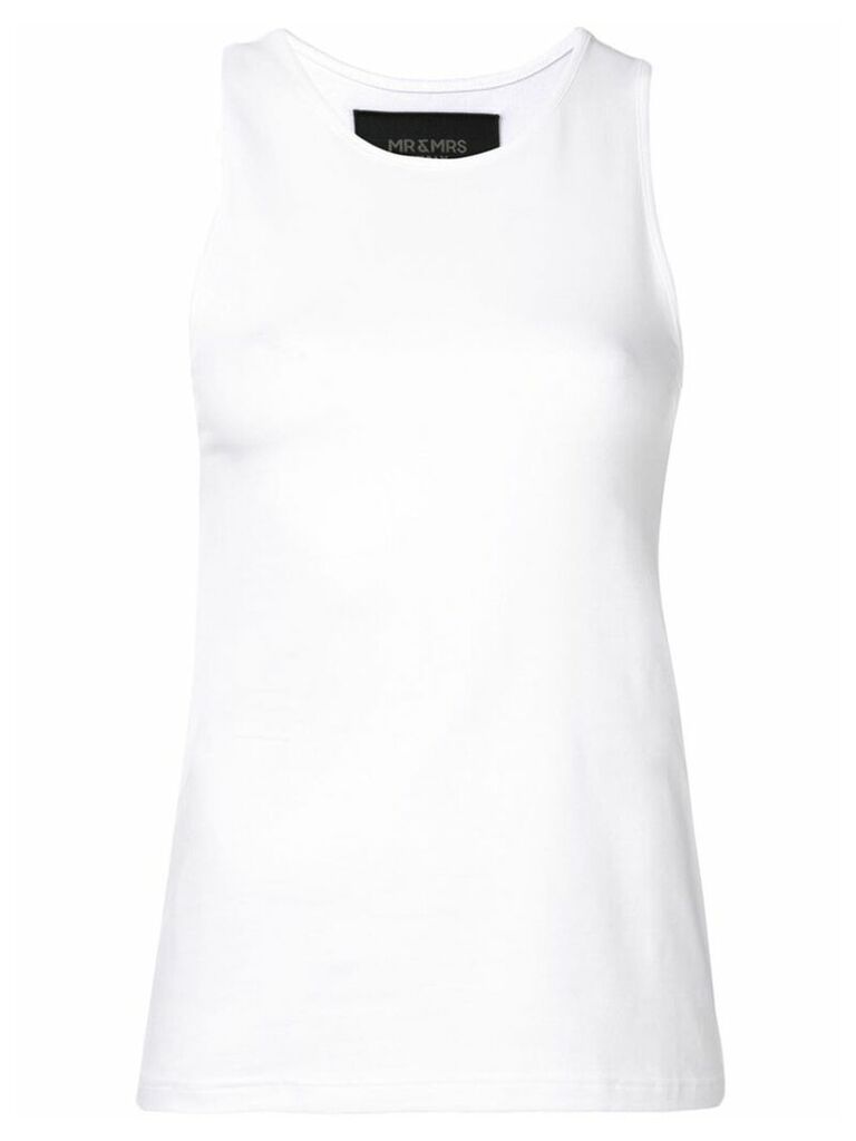 Mr & Mrs Italy side-logo tank top - White