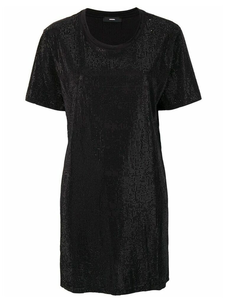 Diesel crystal-embellished T-shirt dress - Black