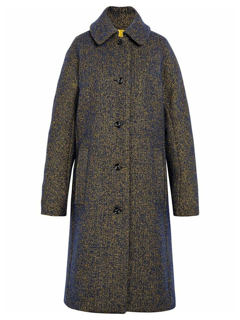 Mackintosh Blue & Yellow Wool & Silk Blend Coat LM-079F