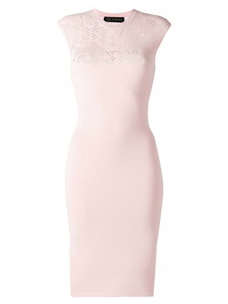 Versace fitted midi dress - Pink
