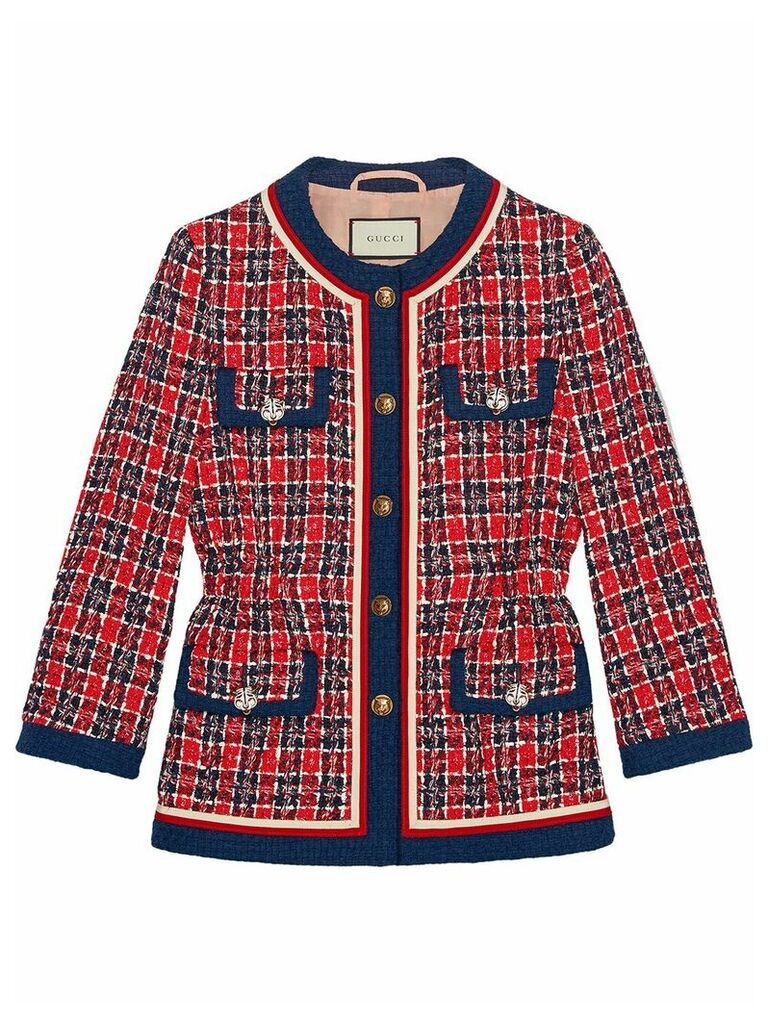 Gucci Tweed check jacket - Red