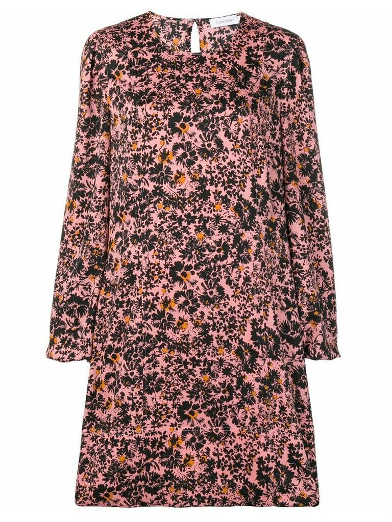 Calvin Klein floral print shift dress - PINK