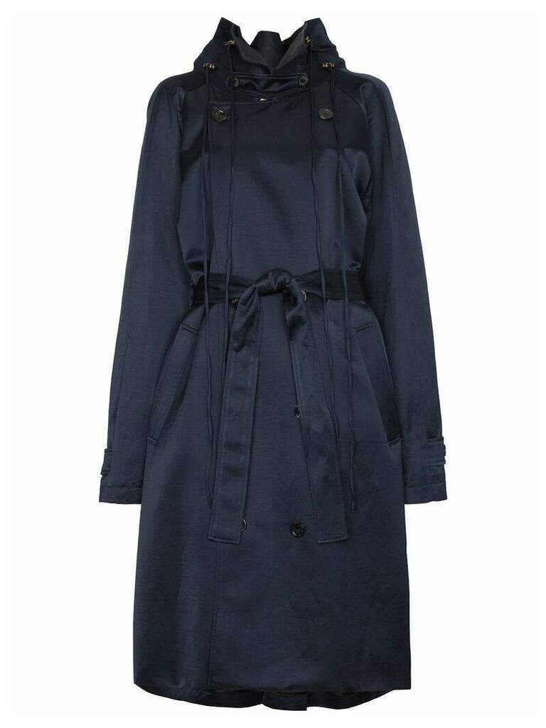 Y/Project Double breasted trench coat - Blue