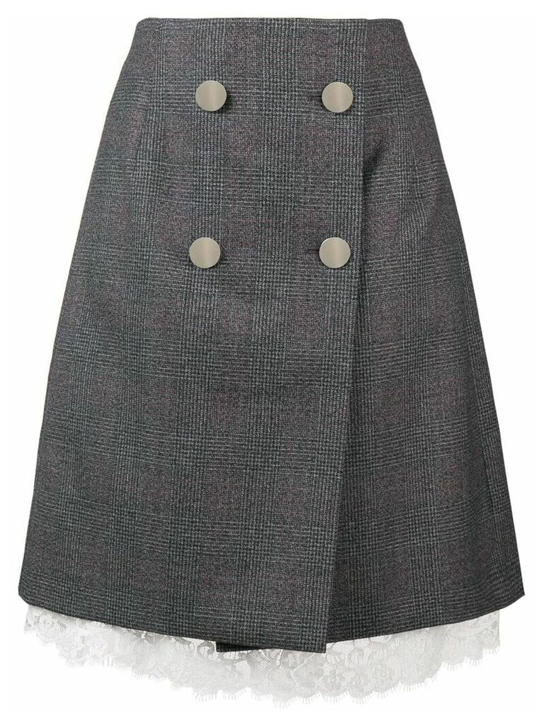 Calvin Klein 205W39nyc front button wrap skirt - Grey